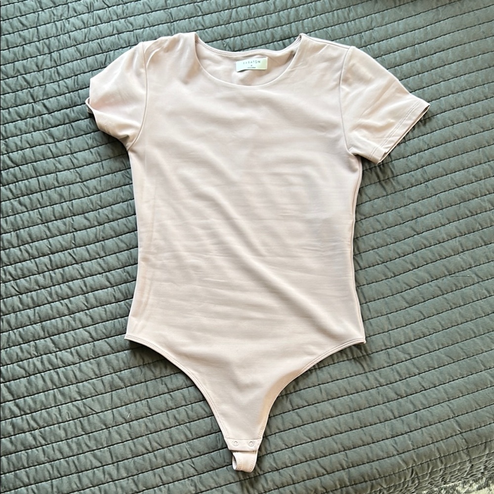 Babaton pink tee shirt bodysuit